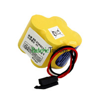 Náhradná batéria pre Fanuc A06B-6114-K504 ConNector 6V čierna A98L-0031-0025
